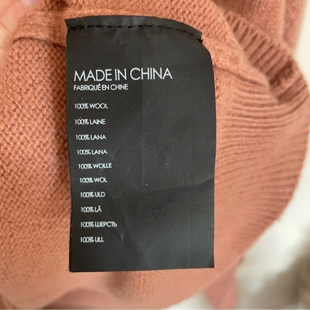 Club Monaco | Garment Dyed Colorblock Wool Sweater, Mauve/Rust/Fall